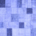 Square Patchwork Blue Transitional Rug, con758blu