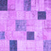 Square Patchwork Purple Transitional Rug, con758pur