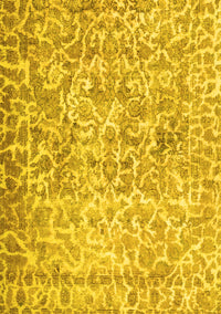 Abstract Yellow Contemporary Rug, con759yw