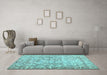 Machine Washable Abstract Light Blue Contemporary Rug in a Living Room, wshcon759lblu