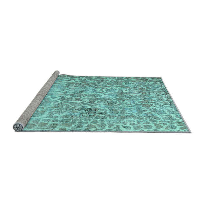 Sideview of Machine Washable Abstract Light Blue Contemporary Rug, wshcon759lblu