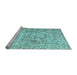 Sideview of Machine Washable Abstract Light Blue Contemporary Rug, wshcon759lblu