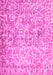 Machine Washable Abstract Pink Contemporary Rug, wshcon759pnk