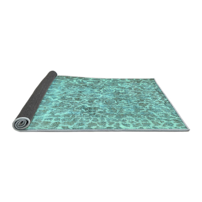 Sideview of Abstract Light Blue Contemporary Rug, con759lblu