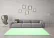 Machine Washable Solid Emerald Green Modern Area Rugs in a Living Room,, wshcon75emgrn