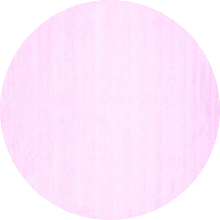 Round Solid Pink Modern Rug, con75pnk