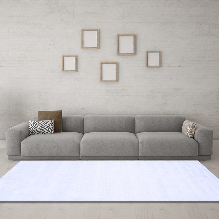 Machine Washable Solid Blue Modern Rug in a Living Room, wshcon75blu