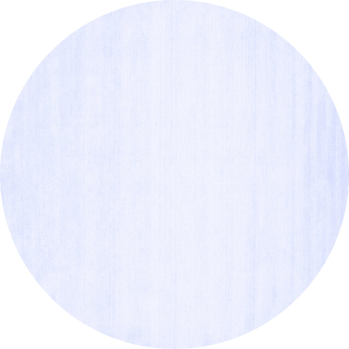 Round Machine Washable Solid Blue Modern Rug, wshcon75blu