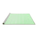 Sideview of Machine Washable Solid Emerald Green Modern Area Rugs, wshcon75emgrn