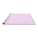 Sideview of Machine Washable Solid Pink Modern Rug, wshcon75pnk