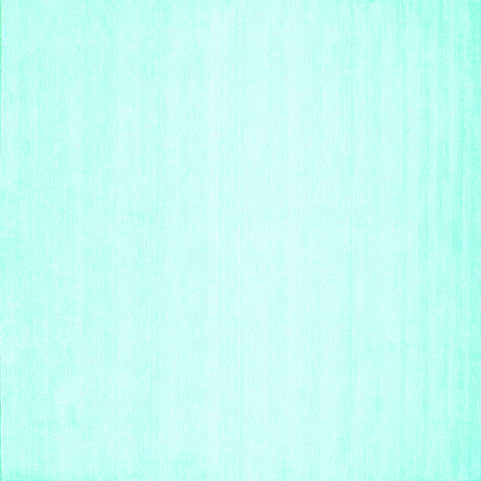 Square Machine Washable Solid Turquoise Modern Area Rugs, wshcon75turq