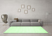 Machine Washable Solid Green Modern Area Rugs in a Living Room,, wshcon75grn