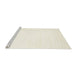 Serging Thickness of Machine Washable Contemporary Whip Beige Rug, wshcon76