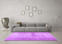 Machine Washable Abstract Purple Contemporary Rug, wshcon760pur