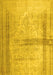 Abstract Yellow Contemporary Rug, con760yw