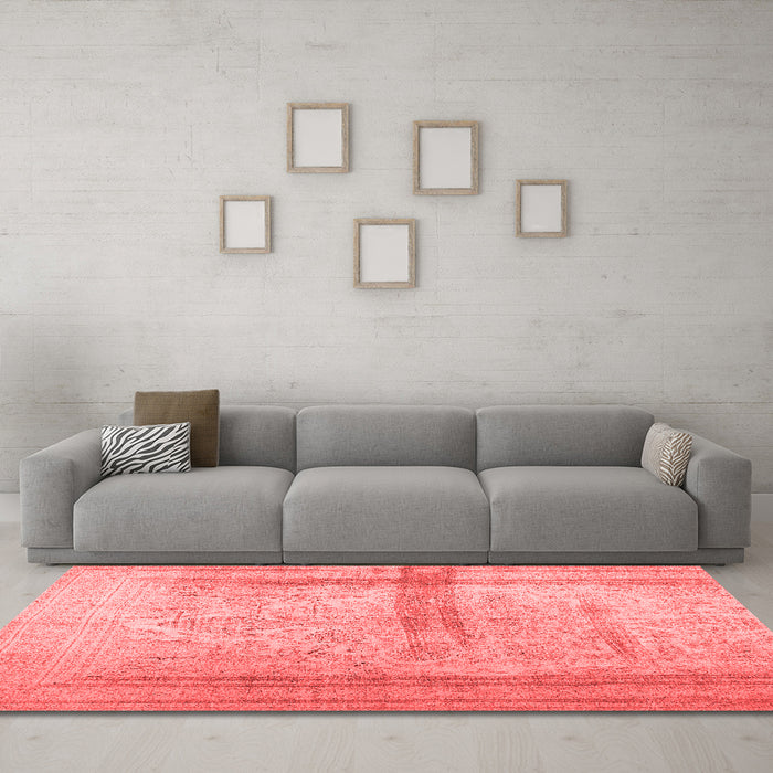 Contemporary Red Washable Rugs