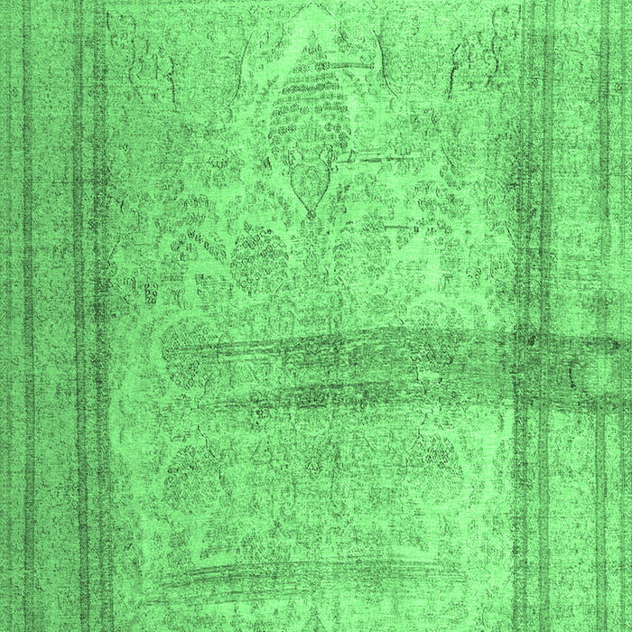 Machine Washable Abstract Emerald Green Contemporary Area Rugs, wshcon760emgrn