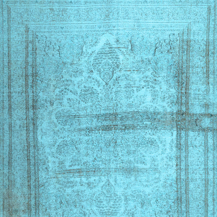 Square Machine Washable Abstract Light Blue Contemporary Rug, wshcon760lblu