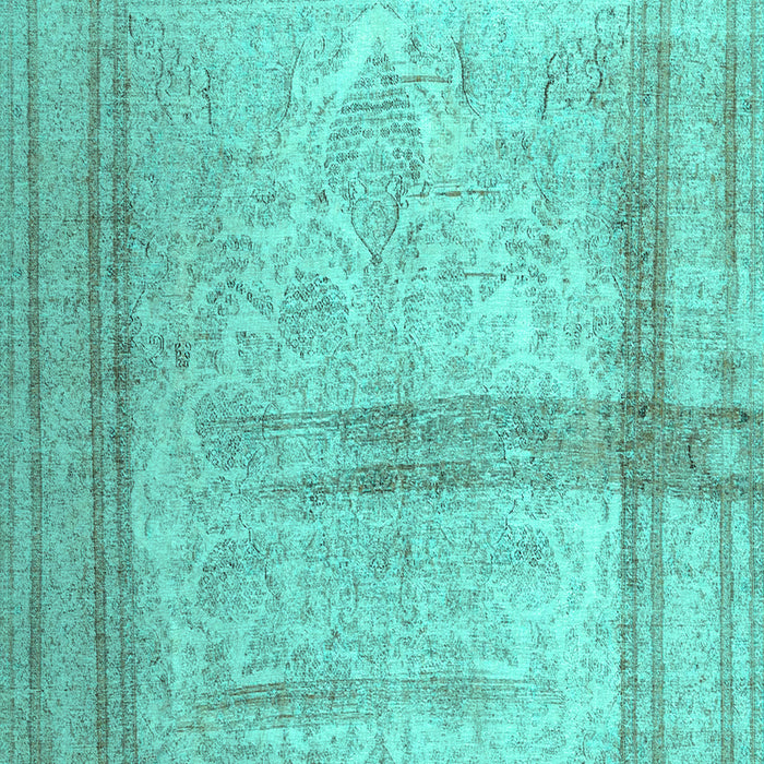 Abstract Turquoise Contemporary Rug, con760turq