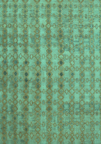 Abstract Turquoise Contemporary Rug, con761turq