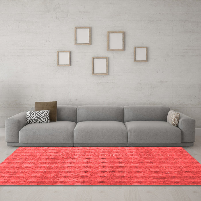 Contemporary Red Washable Rugs