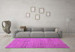 Machine Washable Abstract Purple Contemporary Area Rugs in a Living Room, wshcon761pur