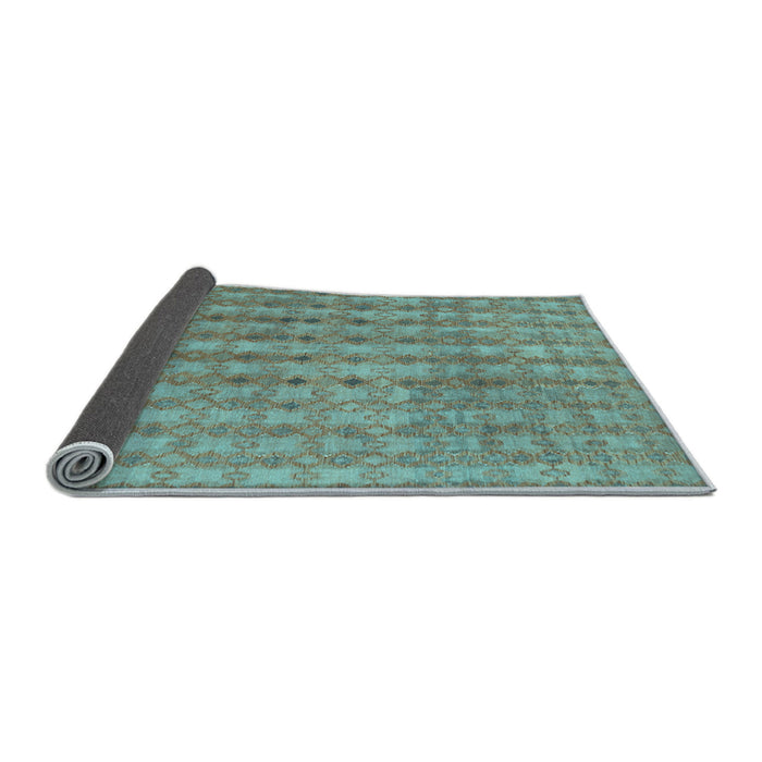 Sideview of Abstract Light Blue Contemporary Rug, con761lblu