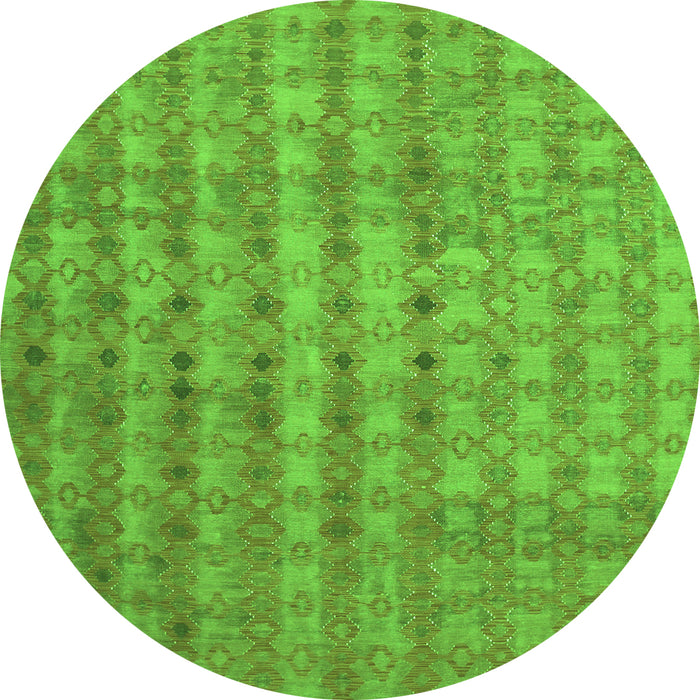 Machine Washable Abstract Green Contemporary Area Rugs, wshcon761grn