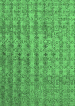 Abstract Emerald Green Contemporary Rug, con761emgrn