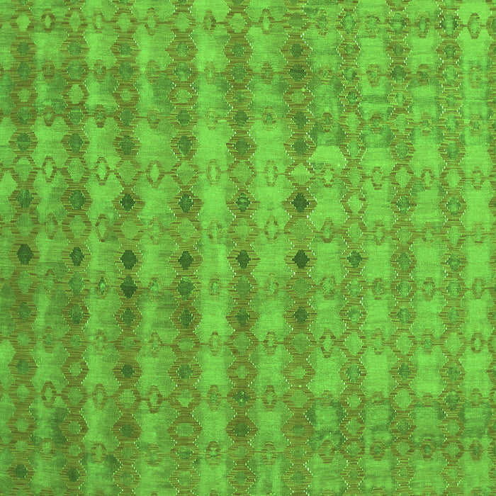 Serging Thickness of Machine Washable Abstract Green Contemporary Area Rugs, wshcon761grn