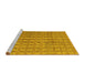 Sideview of Machine Washable Abstract Yellow Contemporary Rug, wshcon761yw