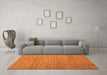 Machine Washable Abstract Orange Contemporary Area Rugs in a Living Room, wshcon761org