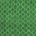 Square Machine Washable Abstract Emerald Green Contemporary Area Rugs, wshcon762emgrn