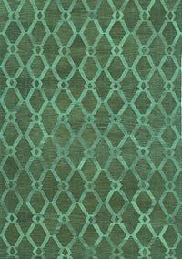 Abstract Turquoise Contemporary Rug, con762turq