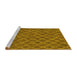 Sideview of Machine Washable Abstract Yellow Contemporary Rug, wshcon762yw