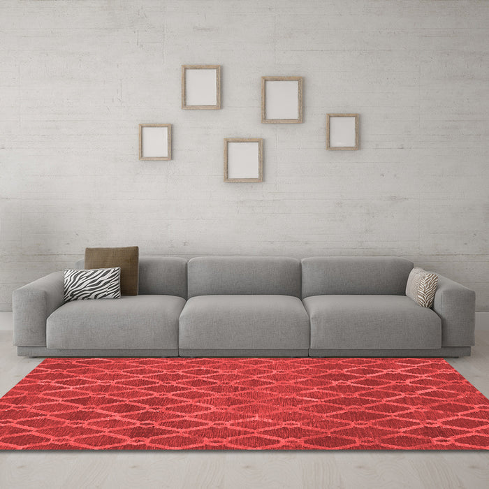 Contemporary Red Washable Rugs