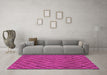 Machine Washable Abstract Pink Contemporary Rug in a Living Room, wshcon762pnk