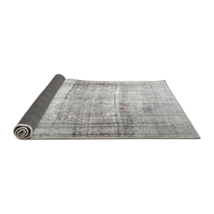 Thickness of Contemporary Dark Gray Modern Rug, con763