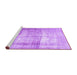 Sideview of Machine Washable Abstract Purple Contemporary Area Rugs, wshcon763pur