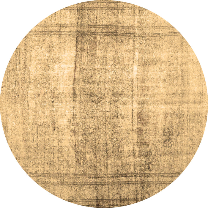 Round Machine Washable Abstract Brown Contemporary Rug, wshcon763brn