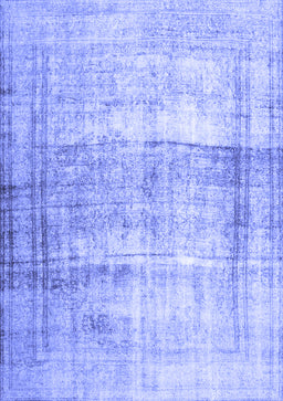 Abstract Blue Contemporary Rug, con763blu