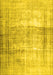 Machine Washable Abstract Yellow Contemporary Rug, wshcon763yw