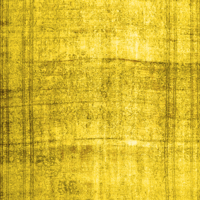Machine Washable Abstract Yellow Contemporary Rug, wshcon763yw