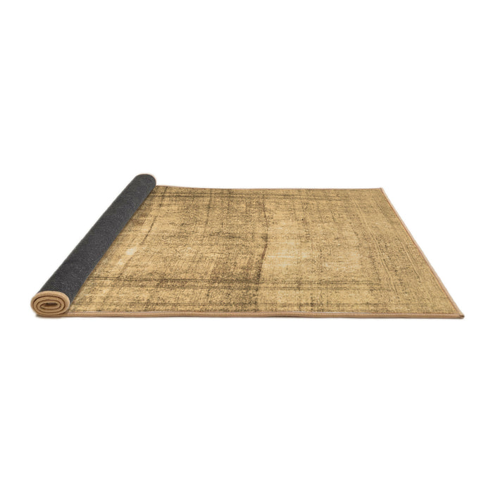 Sideview of Abstract Brown Contemporary Rug, con763brn