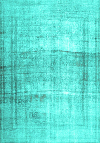 Abstract Turquoise Contemporary Rug, con763turq