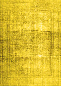 Abstract Yellow Contemporary Rug, con763yw