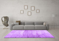 Machine Washable Abstract Purple Contemporary Rug, wshcon763pur