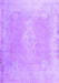 Machine Washable Abstract Purple Contemporary Area Rugs, wshcon764pur