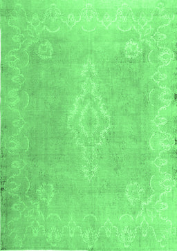 Abstract Emerald Green Contemporary Rug, con764emgrn