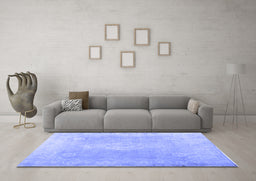 Machine Washable Abstract Blue Contemporary Rug in a Living Room, wshcon764blu